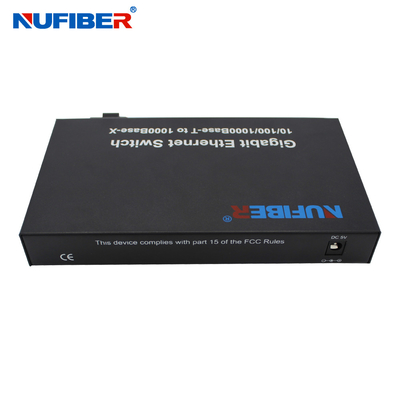 1000M porto portuário da fibra 4 Rj45+1 com interruptor ótico duplo dos ethernet da fibra da fibra FC 1310nm da manutenção programada